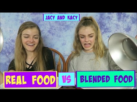Real Food vs Blended Food Challenge ~ Jacy and Kacy