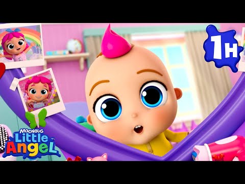 🤘 Mohawk Baby 🤘 | Little Angel | Melody Time: Moonbug Kids Songs