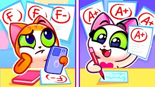 Hard Work at School Beats Fancy Stuff | Useful Toddler Cartoons | Purr-Purr Stories