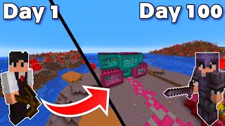 عشت لمدة 100 يوم في عالم كله ماشروم !!😱🔥