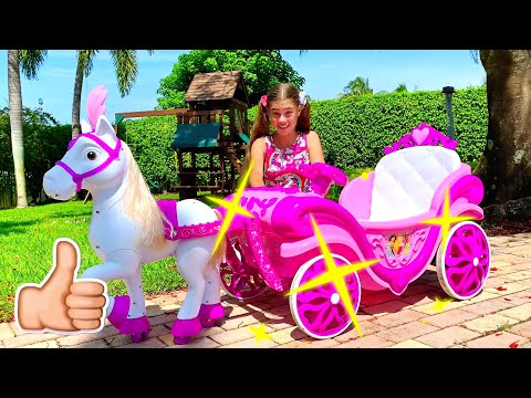 Nastya dan Mia memilih kereta untuk pesta – video anak seru
