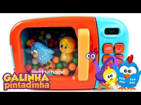 GALINHA PINTADINHA e o Microondas de Brinquedo Magico com Massinha Play Doh