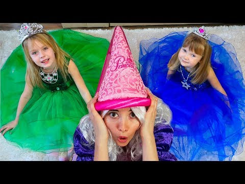 Margo and Nastya Playing with Toys and Dress Up in dresses
