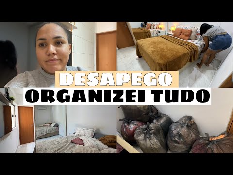 MAIS DE 12 HORAS DE FAXINA | ORGANIZEI O GUARDA ROUPA NOVO | DESAPEGO +TIREI MUITA COISA | COMPRINHA