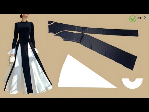 Sewing a trendy dress in the easiest way | Cutting and sewing dress | part 2