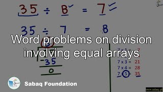 Word problems on division involving equal arrays