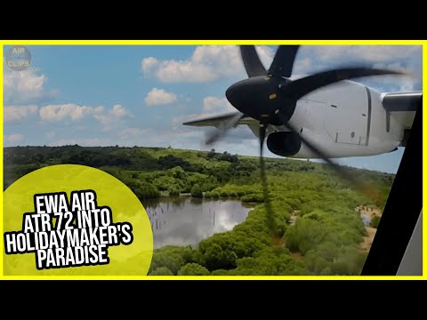 Just beautiful Views! Ewa Air ATR 72 into Holidaymaker's Paradise, Nosy Be, Madagascar! [AirClips]