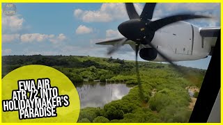 Just beautiful Views! Ewa Air ATR 72 into Holidaymaker's Paradise, Nosy Be, Madagascar! [AirClips]