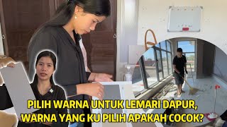 MEMILIH WARNA LEMARI DAPUR UNTUK RUMAH BARU KAMI & NYAPU2 RUMAH 