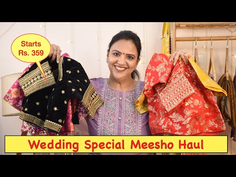 Wedding Special Meesho Blouse Haul Starting Rs.359 #stylingwithshipra #meesho