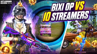 10 YouTubers Shocked by Bixi Op Skills & Reported 🔥 Bixi Op vs Streamers | BGMI