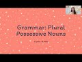 Understanding Plural Nouns and Possessives