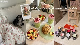WHAT I EAT IN A DAY: maler møbler, hygger med Helene, sonny angels unboxing & chit chat grwm
