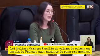 LEI MELISSA CAMPOS: aumento da maioridade penal para menores infratores é urgente
