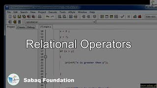 Relational operators
