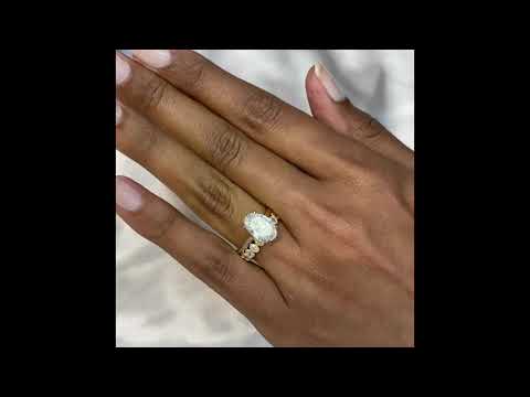 2.5 carat Oval Diamond Yellow Gold Engagement Ring