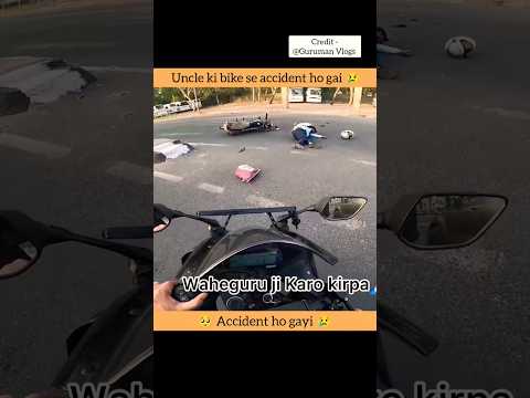 uncle ki Accident ho gya hai 😢 #ytshorts #bikelover #motovlog #viral #helping #biker