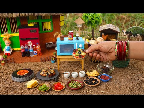 Delicious Miniature New York Pizza Recipe | Best Of Miniature Cooking | The Tiny Foods-Hindi