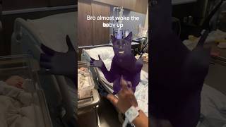 Cat clapping meme waking up baby