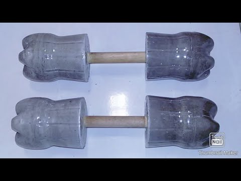 Fazendo halteres com cimento da forma mais simples - Cement ideas creative