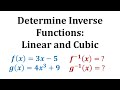 Finding Inverses of Functions