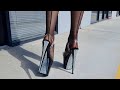 Rose Tries Out Pleaser FLAMINGO-808CRS-2 Black 8 Inch High Heel Shoes Rhinestone Heel Seamed Nylons
