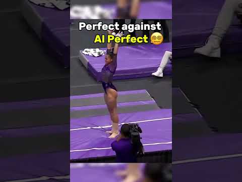 🤖 AI vs Real Life Gymnastics 🤸‍♀️ | Who’s More Perfect?#gymnast #ai #vault  #athlete