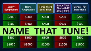Guess the Song Jeopardy Style | Quiz #75