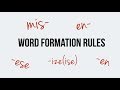 Exploring Word Formation with Prefixes and Suffixes