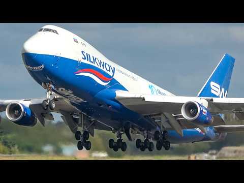 75 AIRPLANE LANDINGS & TAKEOFFS - Aviation highlights of October - Boeing 747, B767, A330 ✈️