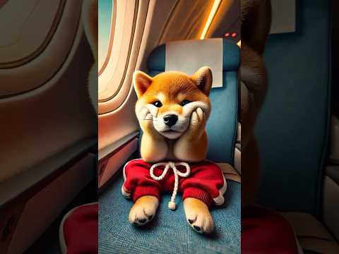 A little friend is crying on the plane ✈️🤡 #ai #cute #dog #funnyvideo
