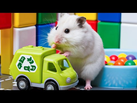🐹The Great Truck Escape - Hamster vs Toy Maze Challenge