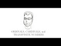 Cardinal and Ordinal Numbers Concepts