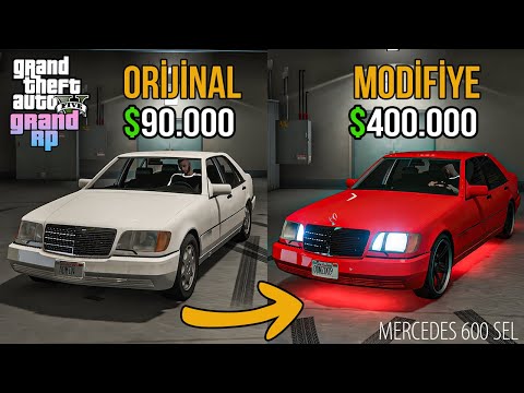 GTA 5 GRAND RP DE ESKİ KASA MERCEDES 'İ FULLEDİM ! MERCEDES 600 SEL MODİFİYE