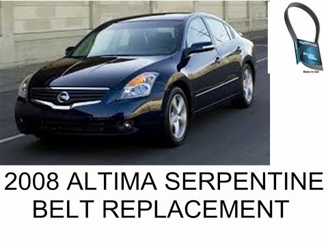 2008 Nissan altima serpentine belt change #2