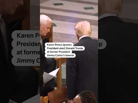 Karen Pence refuses to shake Trump's hand at Jimmy Carter funeral