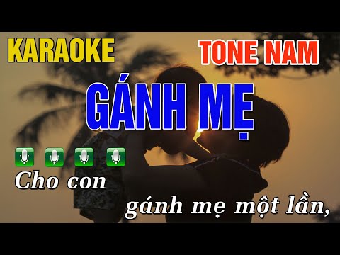Gánh Mẹ Karaoke Tone Nam  – Beat Chuẩn Phối Mới Dễ Hát || Trung Hiếu Karaoke