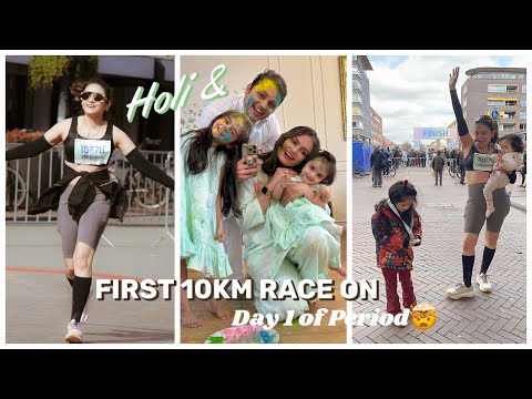 10KM Race. Day 1 of Period. Blister. 2 Kids. Holi Weekend. I Survived. #lifewithshrads