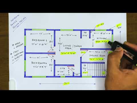 19x35 Ghar Ka Map | 19x35 House Map Design | 19x35 Home Plan Design | 19x35 Makan Ka Naksha