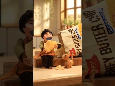 Tiny Grandma enjoys Honey Butter Chips with her cat Sunny the Third. She can eat the whole bag.
