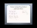 Factoring Trinomials and Binomials