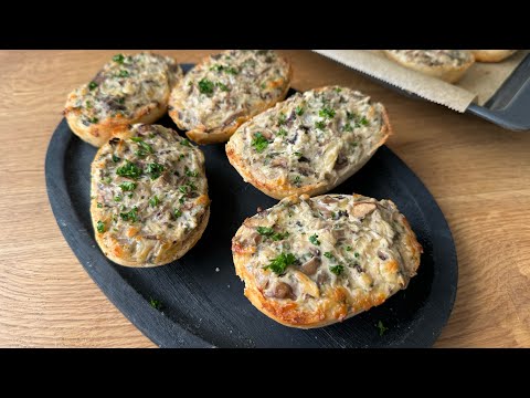 Pilzbrötchen, schnell und lecker Snack