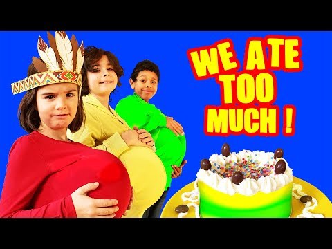 WE ATE TOO MUCH ! اكلنا كتير ! - 🎂🍰STORY - DEMO JOUETS