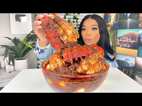 KING LOBSTER BOIL | MUKBANG | SPICY BUTTER SAUCE | SEAFOOD BOIL