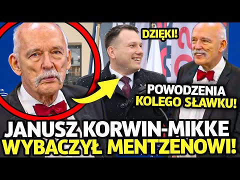 CZY JANUSZ KORWIN-MIKKE WŁAŚNIE POPARŁ SŁAWOMIRA MENTZENA NA PREZYDENTA POLSKI? DZIWNA WYPOWIEDŹ