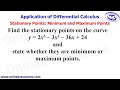 Stationary Points and Derivatives