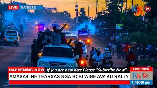 BREAKING NEWS: Teargas & Bullets while Bobi Wine Heading Home