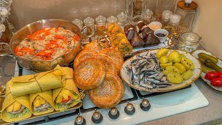 НОВЫЕ РЕЦЕПТЫ ЗАСОЛИЛА КИЛЬКУ, ОНИГИРИ 2х ВИДОВ С 3я НАЧИНКАМИ, ЦЕЗАРЬ РОЛЛ, УЗБЕКСКИЕ ЛЕПЕШКИ, ПЛОВ