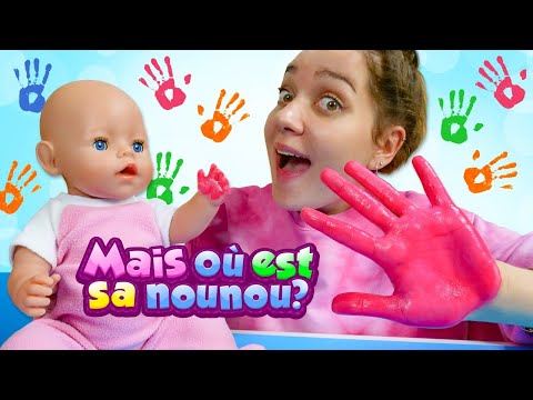 Peintures spéciales pour Baby Born Emily. Vidéo en français avec poupées pour fille.