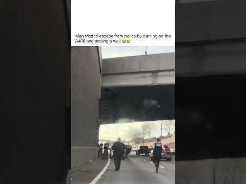 Escaping from police. London A406